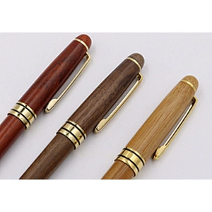 Hot selling wooden pen with metal decorate