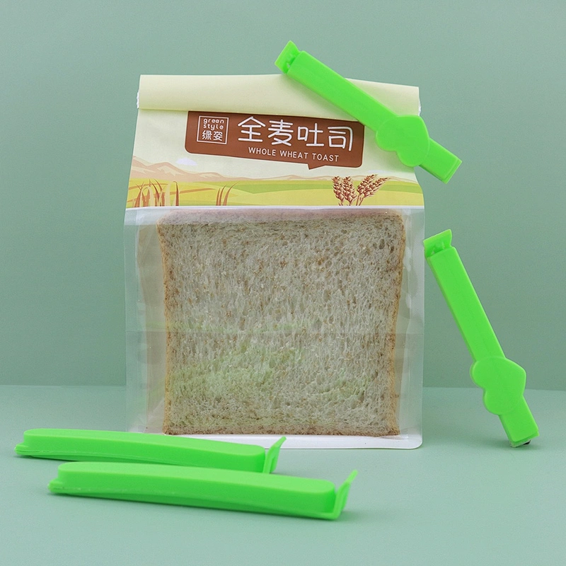 multifunctional green color food snack kitchen plastic bag sealing clips closure clip sealing clip