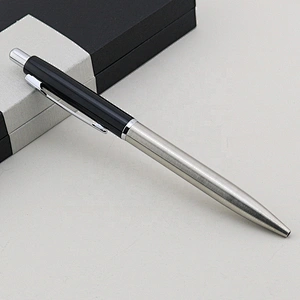 Stainless Logo Pen Customer Printed Logo Pen Hotel Slim Metal Pen