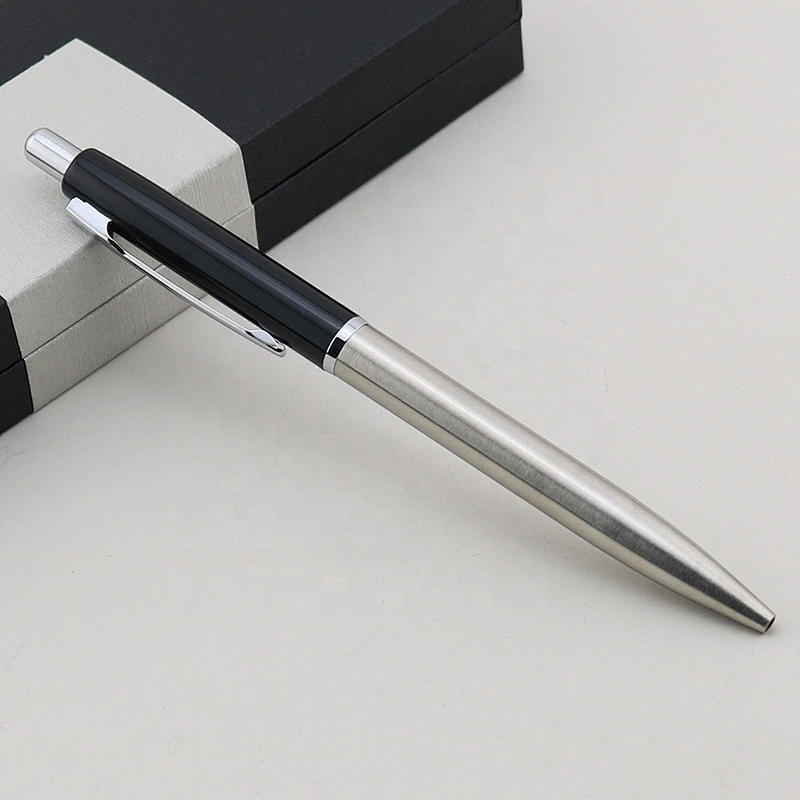 Stainless Logo Pen Customer Printed Logo Pen Hotel Slim Metal Pen