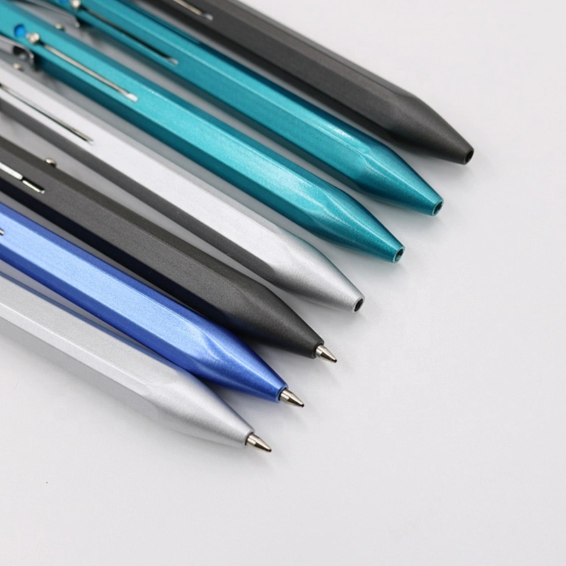 2022 Promotional hexagon pens 4 color ink ballpoint pen with stylus