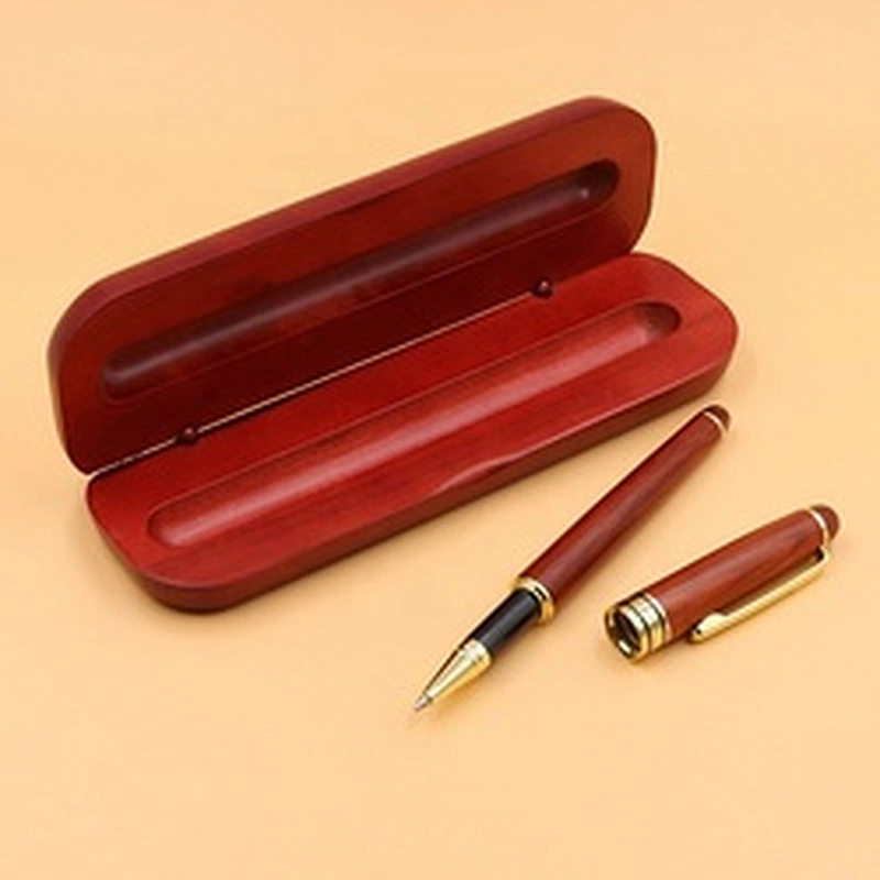 Rosewood roller pen in wood gift box wood roller pen gift set pen
