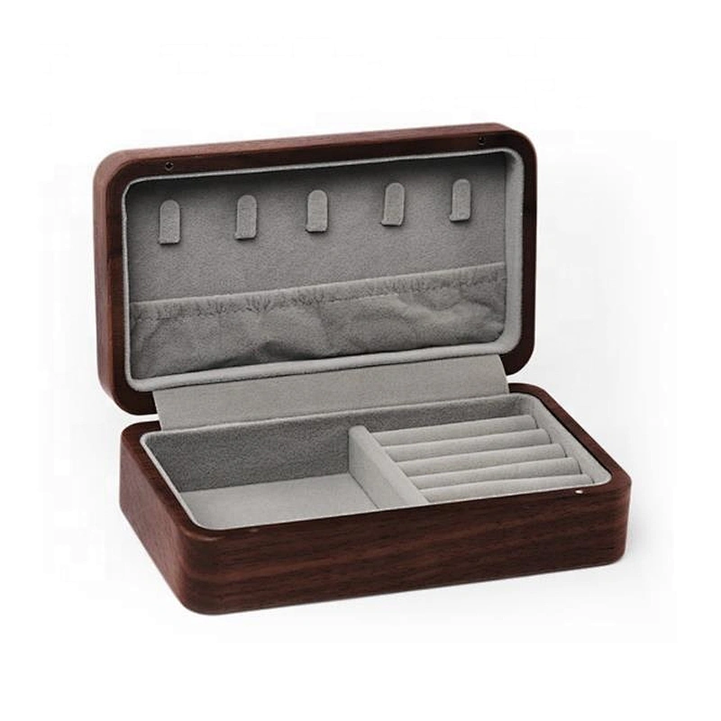 Custom Logo wedding birthday gift Walnut luxury jewelry box organizer jewelry storage box