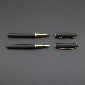 Professional VIP business gift custom logo  gold fountain pen luxurious fountain pen