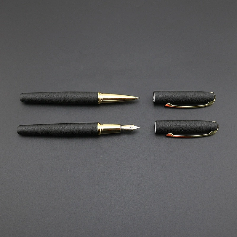 Professional VIP business gift custom logo  gold fountain pen luxurious fountain pen