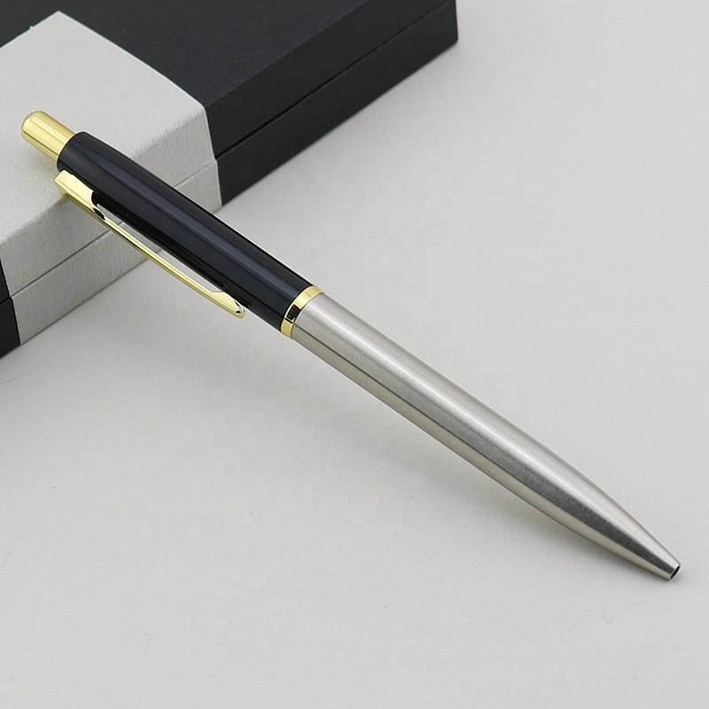 Stainless Logo Pen Customer Printed Logo Pen Hotel Slim Metal Pen