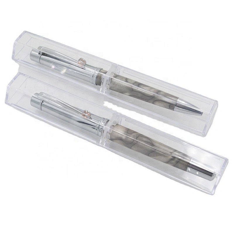 Novelty 6 Sides Transparent Plastic Pen Case