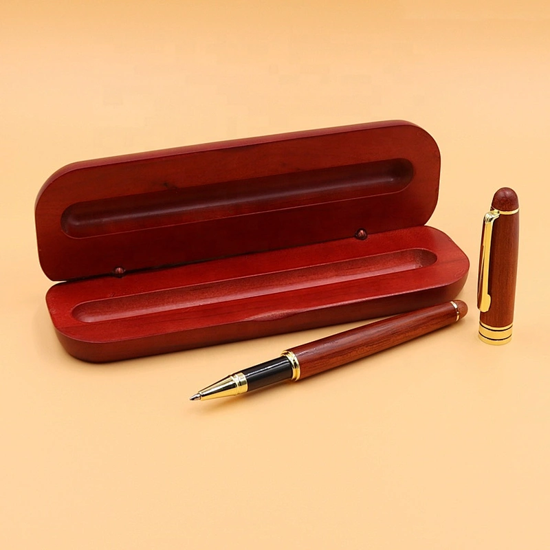 Rosewood roller pen in wood gift box wood roller pen gift set pen