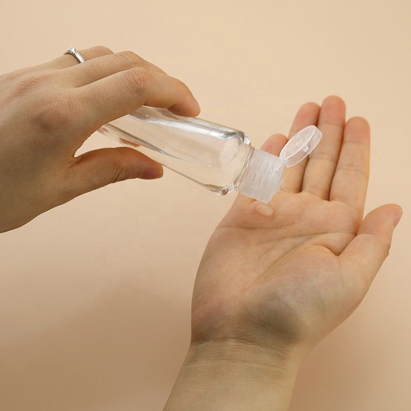 50ml small portable empty alcohol disinfectant spray bottle plastic hand sanitizer gel keychain bottles with carabiner