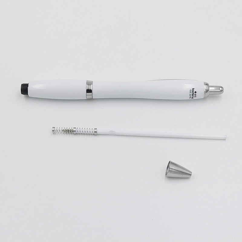 High Quality Promotional Metal Clip Pen Classic Plastic White Ball  Pen With Customer Logo