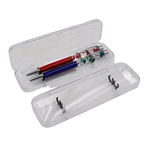Wholesale Hard Plastic Pencil  Case Double Premium Pen Box