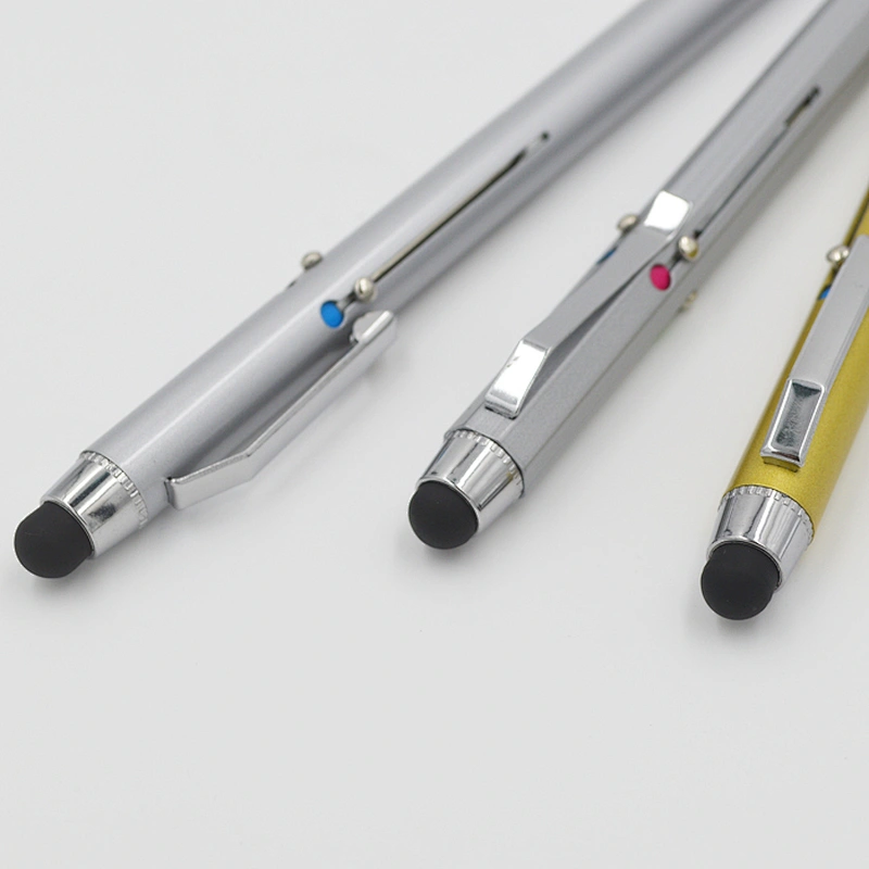 4 Ink Color Metal Pen Capacitive  Pen With Multi-color For Office And School