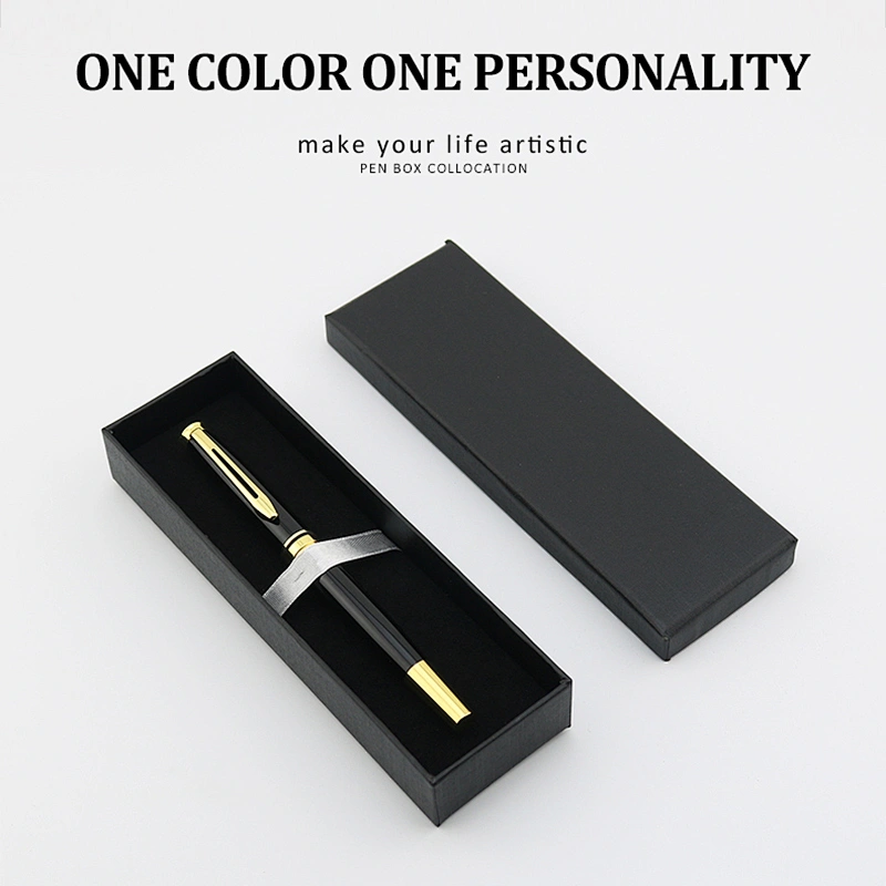 2022 Promotional black metal pen with gold clip business luxury roller fountain pen