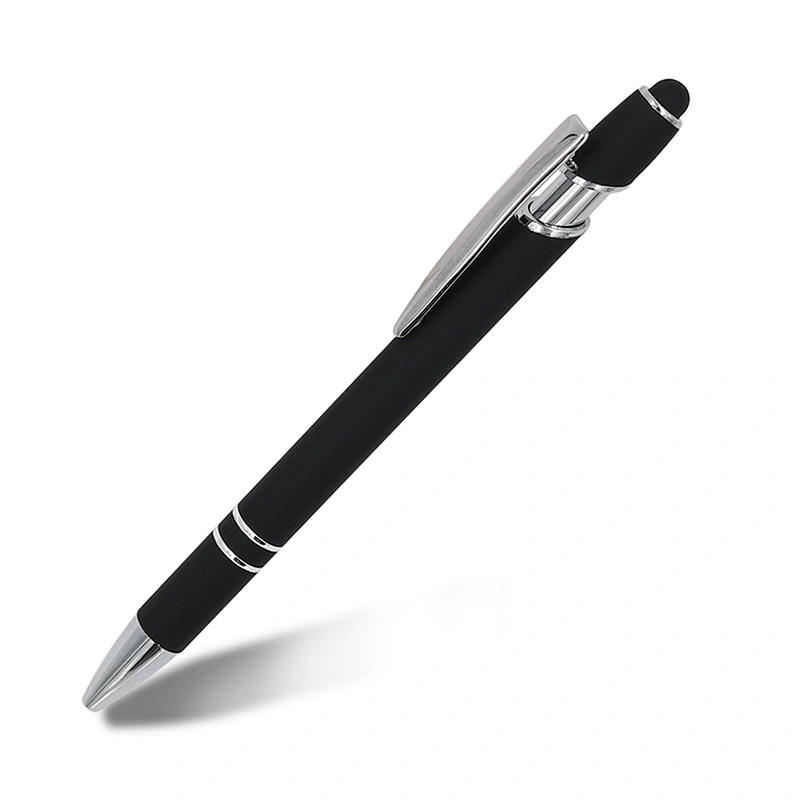 Hot Selling Promotional New Multifunction Metal Ballpoint Pens Stylus Soft Touch Screen Pen 2 In 1 With Custom Logo