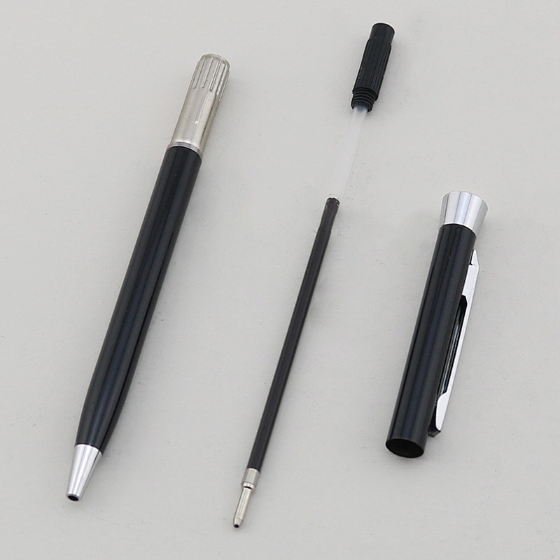 Mini Metal Ball Pen With Custom Logo  Slim Pen With Diamond On Top