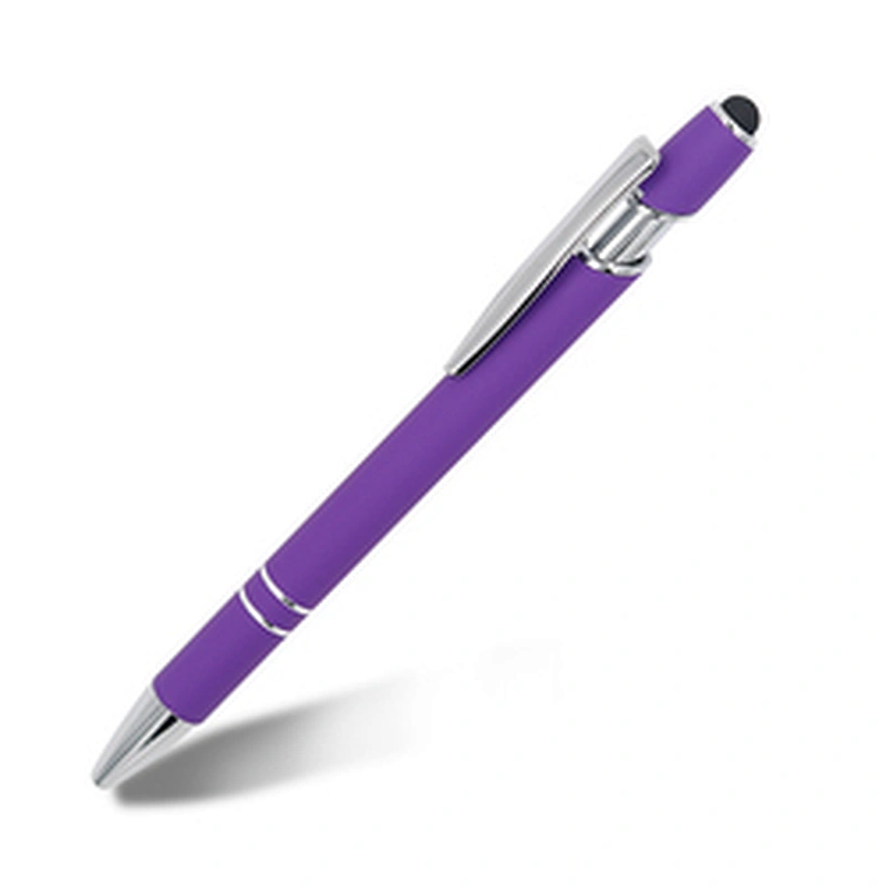 Hot Selling Promotional New Multifunction Metal Ballpoint Pens Stylus Soft Touch Screen Pen 2 In 1 With Custom Logo