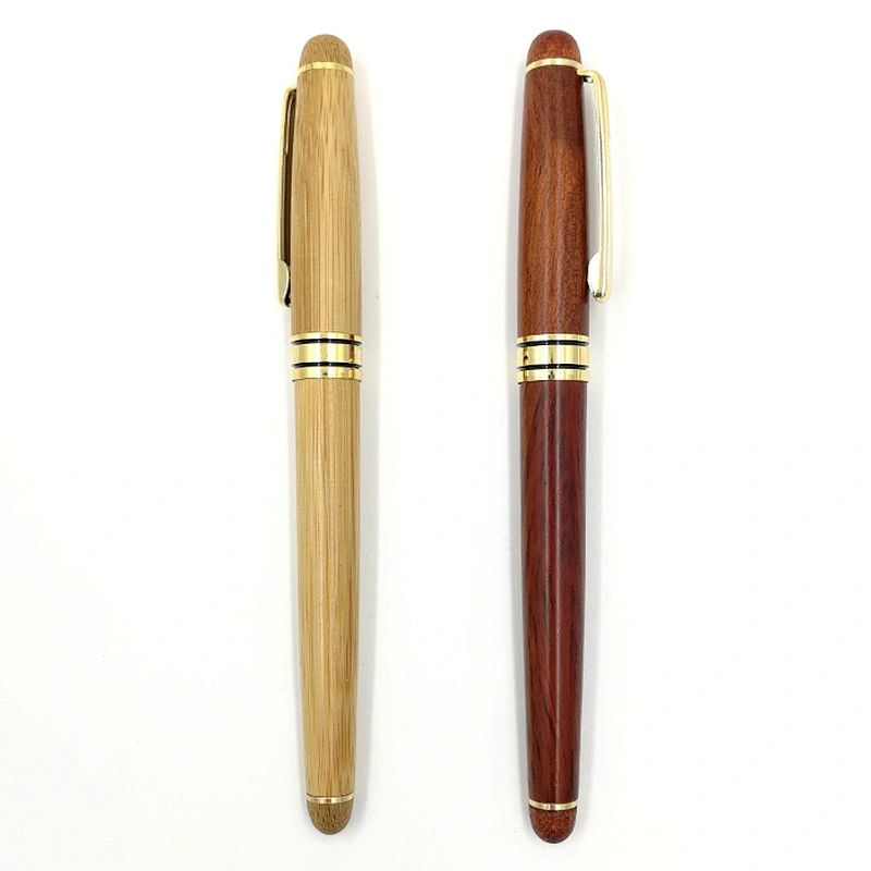High quality luxury handmade bamboo rosewood roller pens custom logo wooden pen