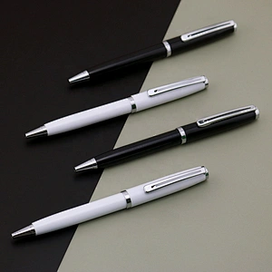 Hot sale stationary accessories pen luxury spinning branded metal ball pen for office and school