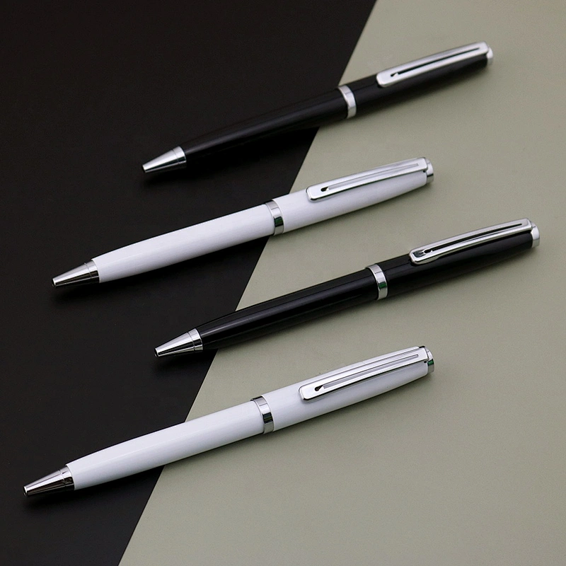 Hot sale stationary accessories pen luxury spinning branded metal ball pen for office and school