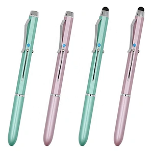4 color press ball pen wallet pen gift set tablet with stylus pen