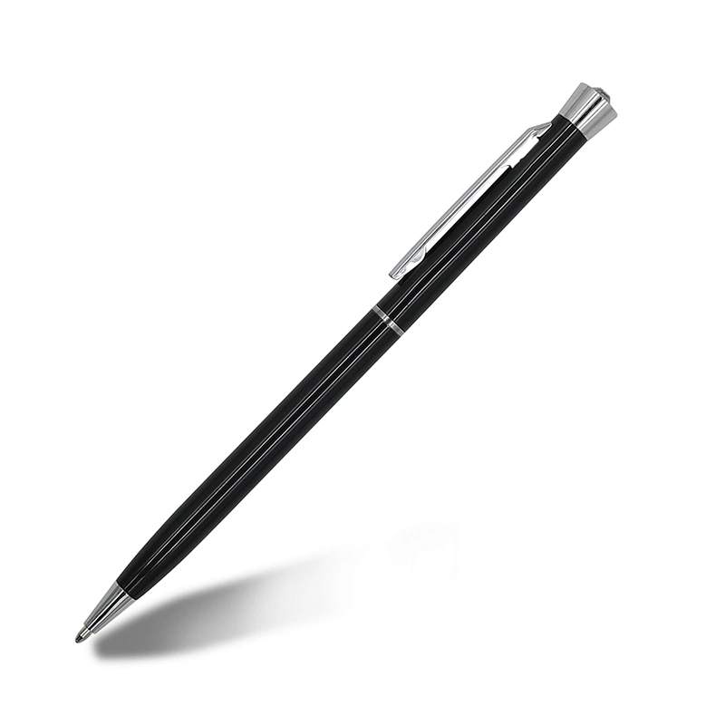 Mini Metal Ball Pen With Custom Logo  Slim Pen With Diamond On Top