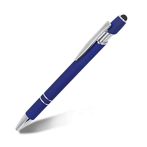Hot Selling Promotional New Multifunction Metal Ballpoint Pens Stylus Soft Touch Screen Pen 2 In 1 With Custom Logo