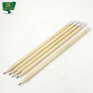 First Pen Brand 7'' Natural Raw Wood Pencil With Eraser