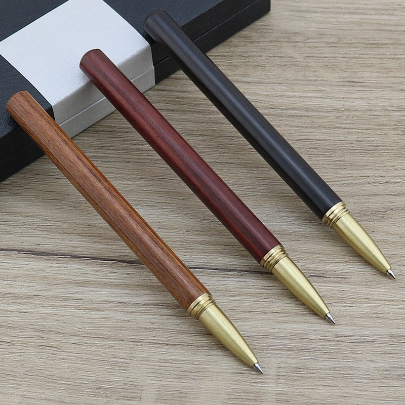 Wholesale cap-off sandalwood roller gel pens luxury wood burning pen wooden pen