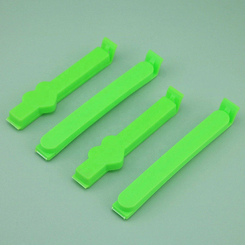 multifunctional green color food snack kitchen plastic bag sealing clips closure clip sealing clip