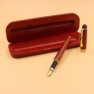 High Quality Wood Fountain Pen In Matching Wood Box With Customer Logo