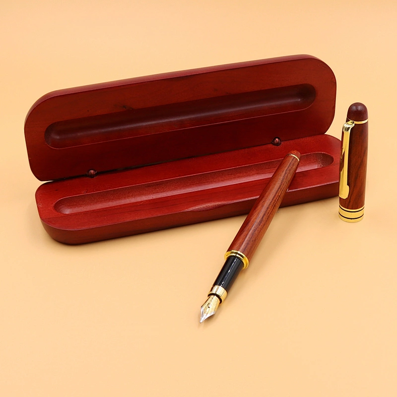 High Quality Wood Fountain Pen In Matching Wood Box With Customer Logo