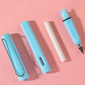 Eye catching assorted colors plastic 2B inkless pencil endless pencil printing pencil with logo