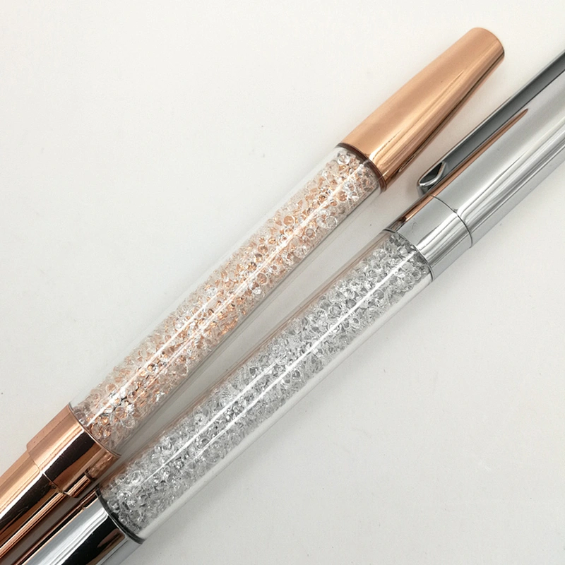 Popular promotional stylish office gift alpen gold clip ballpoint pen glitter crystal ball pen
