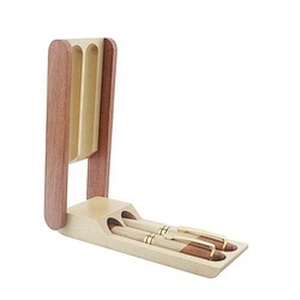 Christmas Gift Maple Rose Wood Holder Display Case Luxury Wooden Ball Pen With Box