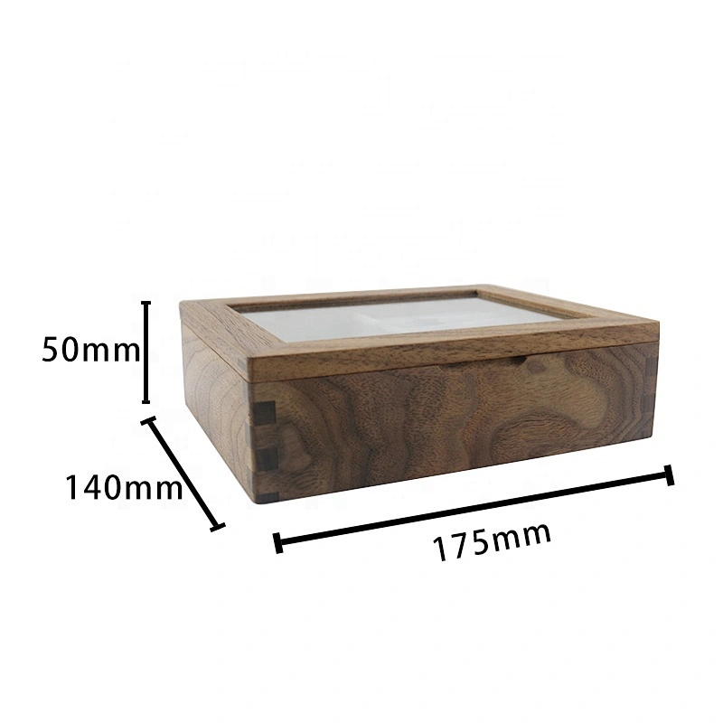 Custom jewelry box with window lid packaging box wood  bracelet ring wooden gift box