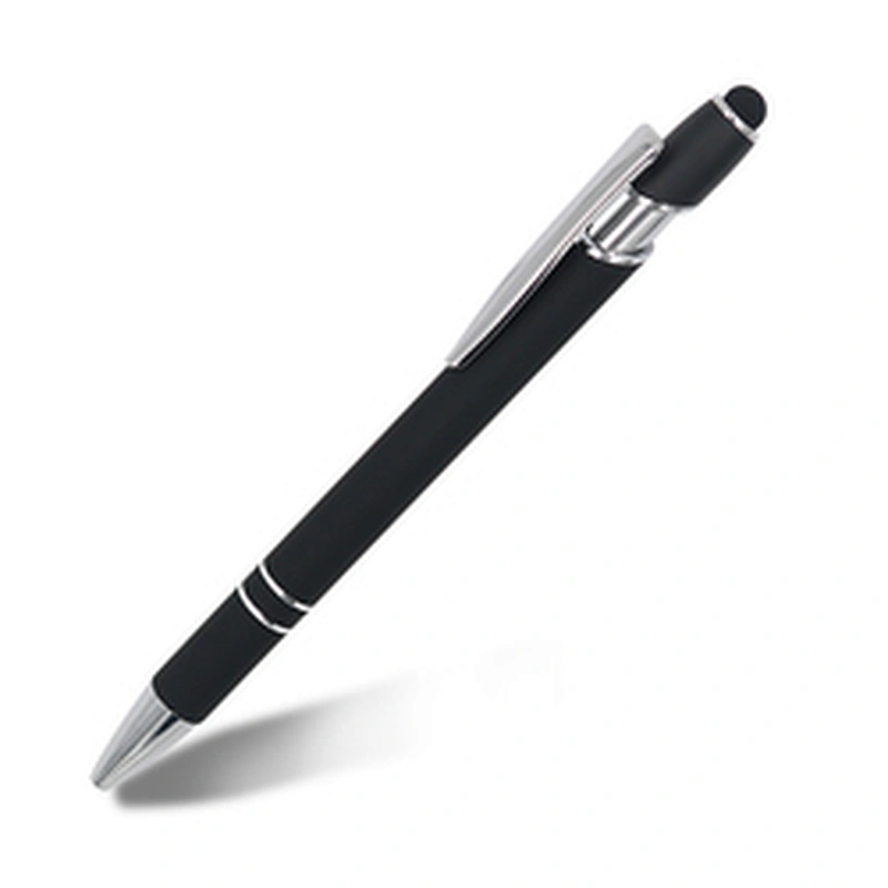 Hot Selling Promotional New Multifunction Metal Ballpoint Pens Stylus Soft Touch Screen Pen 2 In 1 With Custom Logo