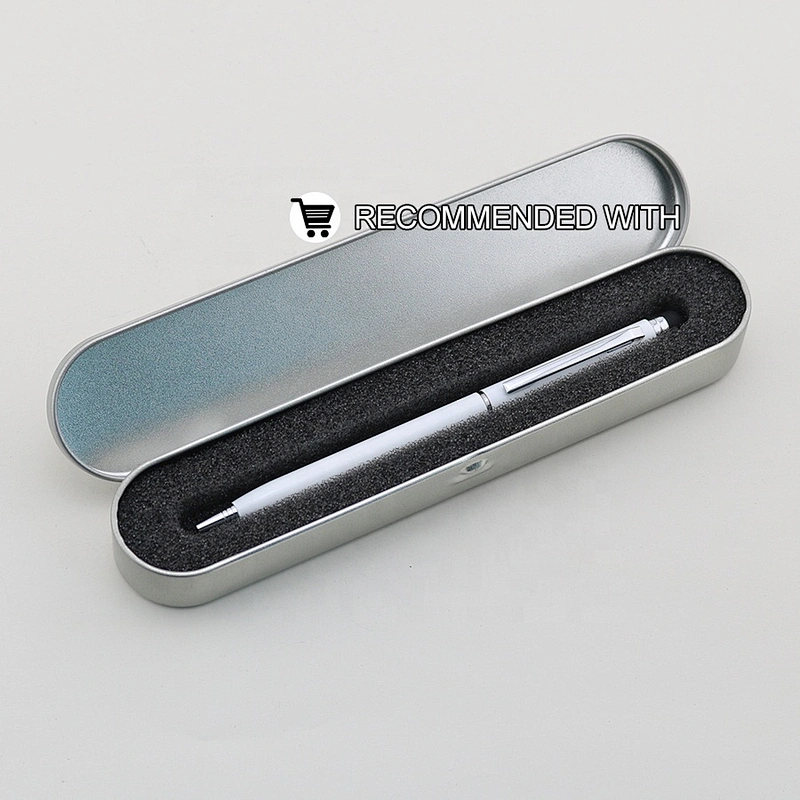 Matching stylus color custom logo  2 in 1 ball pen slim metal pen metal ball