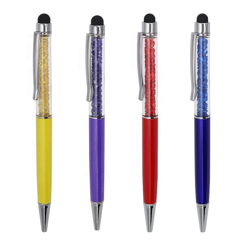 Ready to Ship Custom metal Stylus Pen With Crystal pen customise logo