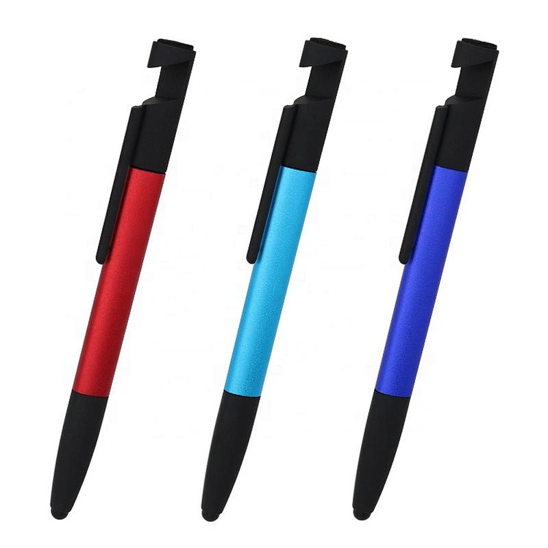 5 in 1 cellphone holder ruler screen brush touch stylus screwdriver Multifunciton plastic tool pen with logo