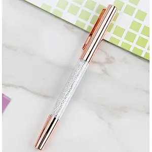 Popular promotional stylish office gift alpen gold clip ballpoint pen glitter crystal ball pen