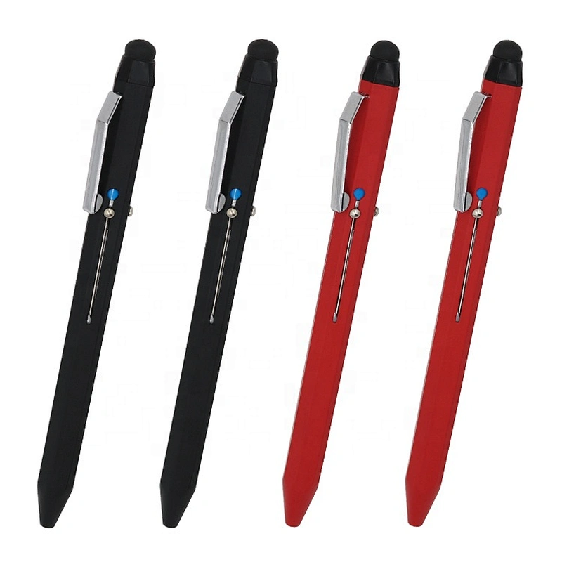 Soft touch  6 sides Pen Stylus With Custom Logo 4 in1 multi color pen 4 color ballpen