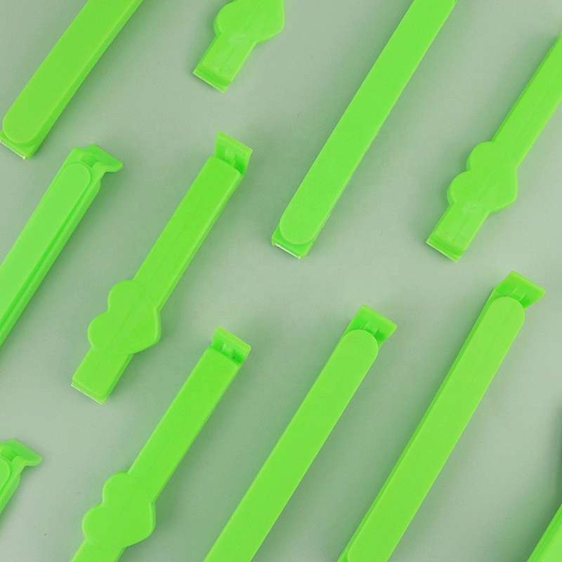 multifunctional green color food snack kitchen plastic bag sealing clips closure clip sealing clip
