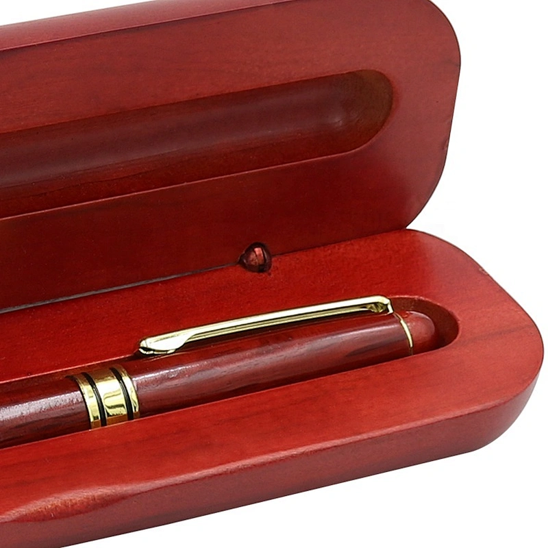 Wholesale  Rosewood Single Groove Wooden Pen Box With Hinge