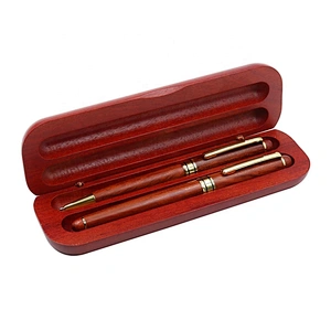 Wholesale Luxury Wood Double Pen Box Set For High End Pen