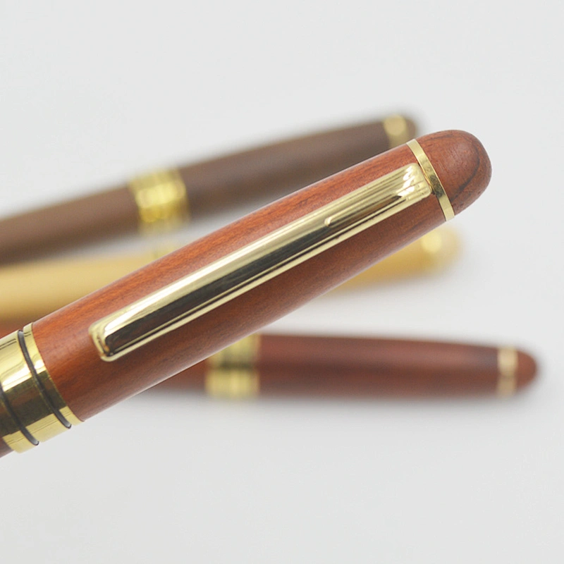 High quality luxury handmade bamboo rosewood roller pens custom logo wooden pen