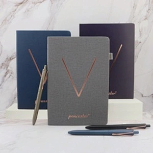 Wholesale Custom logo Novelty  A5 fabric notebook signature gel pen  paper envelope gift set office
