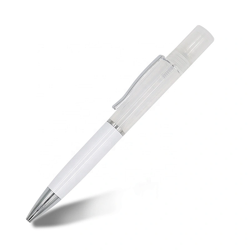 Semi metal pen with spray ,spray pen 10ml,pen with sanitizer spray