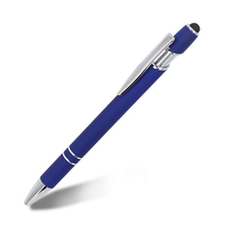 Hot Selling Promotional New Multifunction Metal Ballpoint Pens Stylus Soft Touch Screen Pen 2 In 1 With Custom Logo