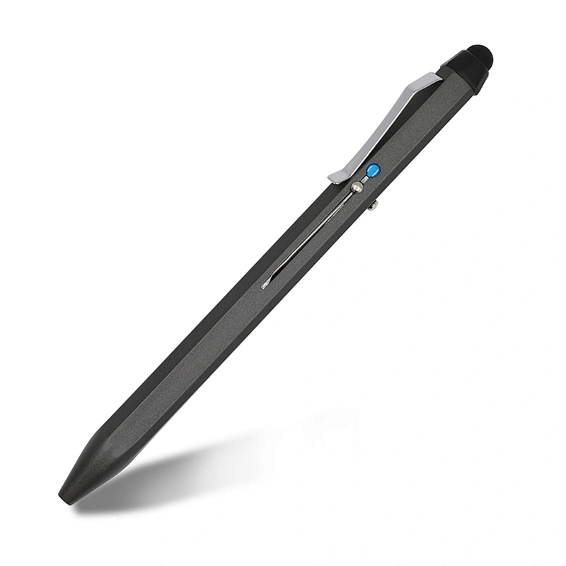 2022 Promotional hexagon pens 4 color ink ballpoint pen with stylus