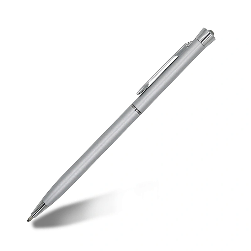 Mini Metal Ball Pen With Custom Logo  Slim Pen With Diamond On Top